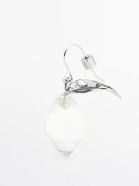Mini boucles d'oreilles citron en verre
