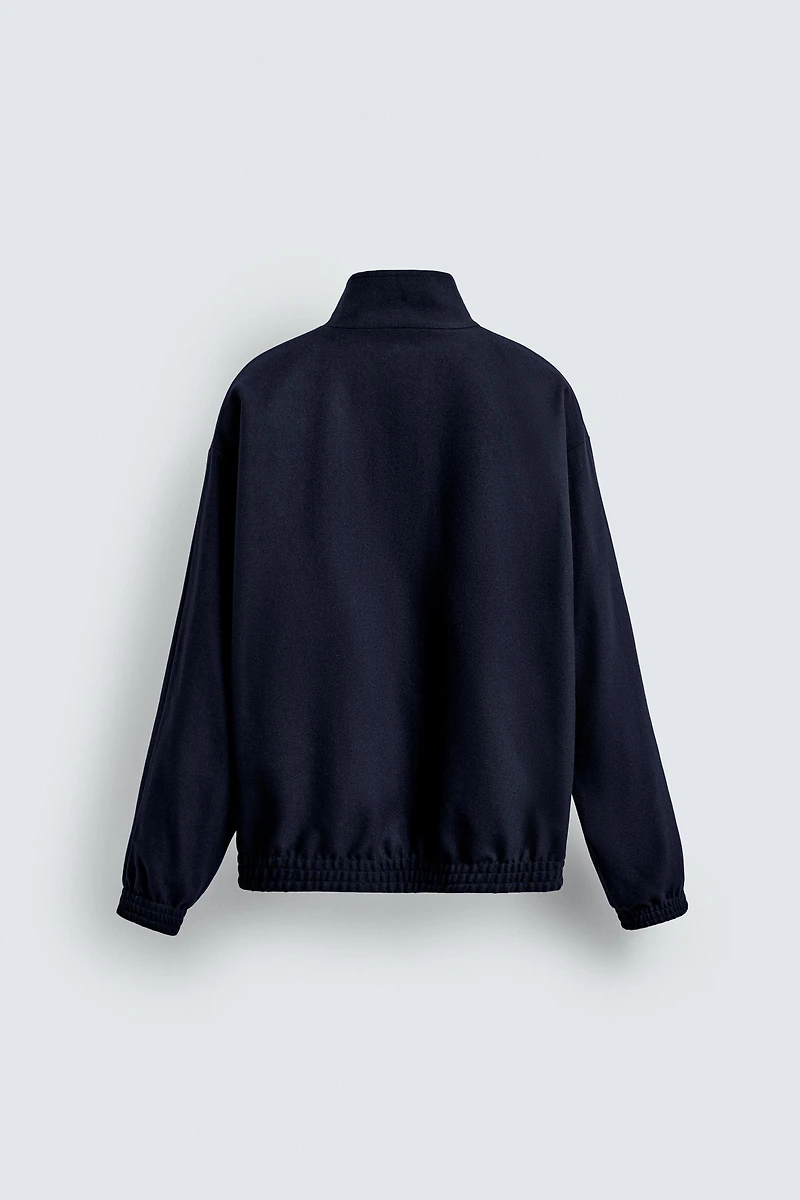 REVERSIBLE WOOL - CASHMERE BOMBER JACKET