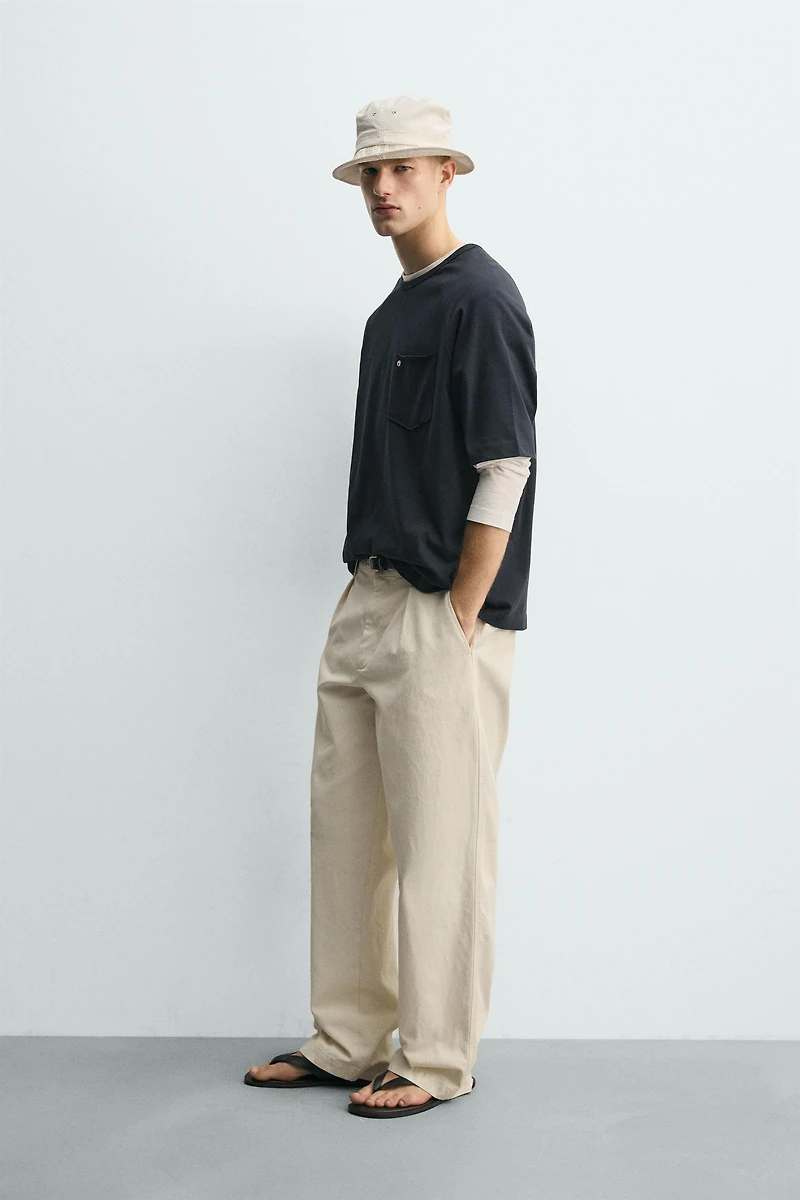 T-SHIRT RELAXED FIT À POCHE RIVET