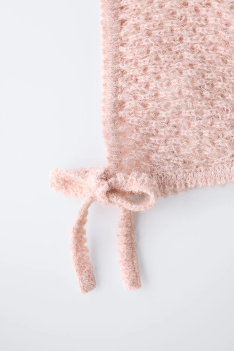 KNIT BONNET WITH WOOL