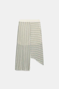 ASYMMETRIC STRIPED SKIRT