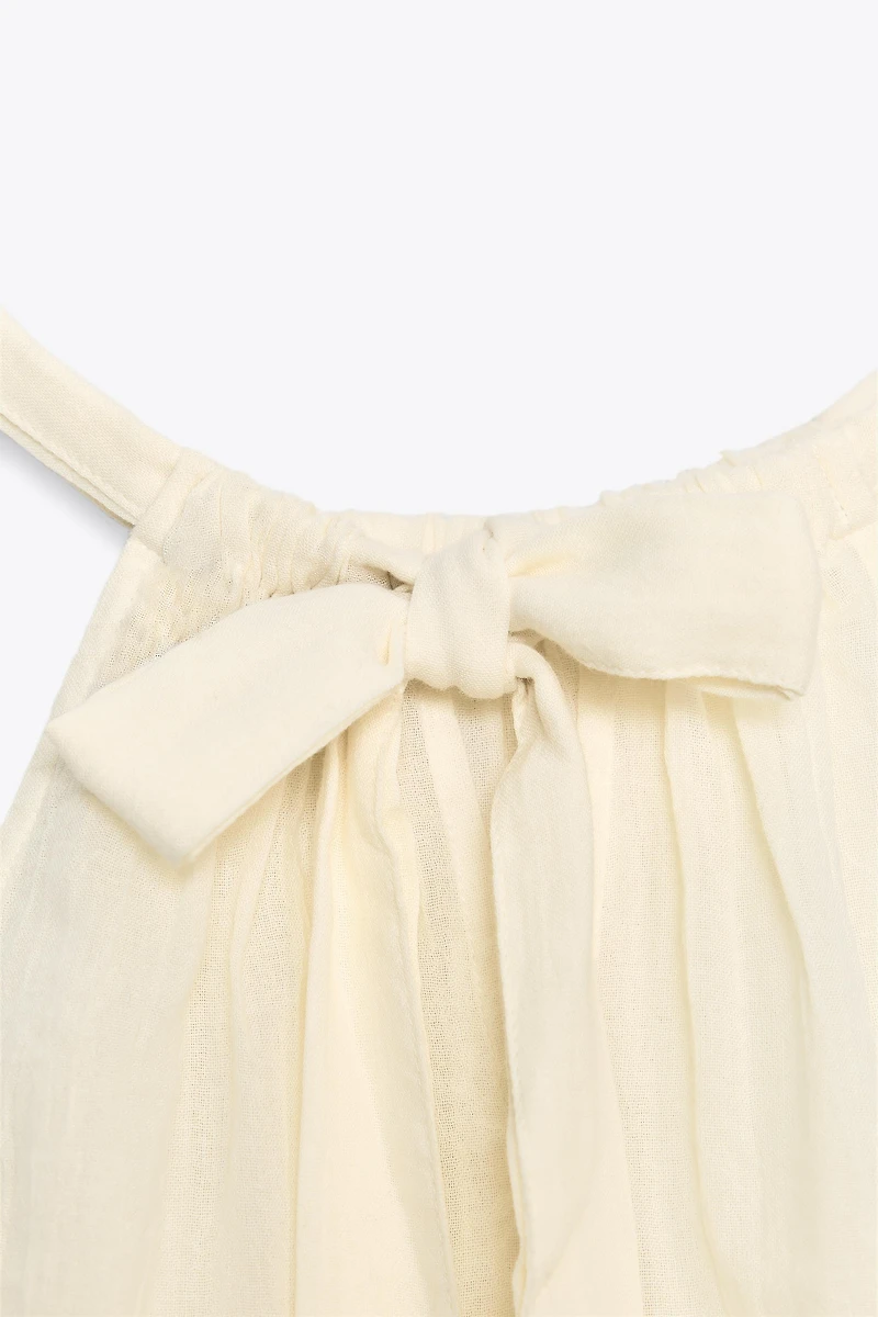EMBROIDERED GAUZE TOP