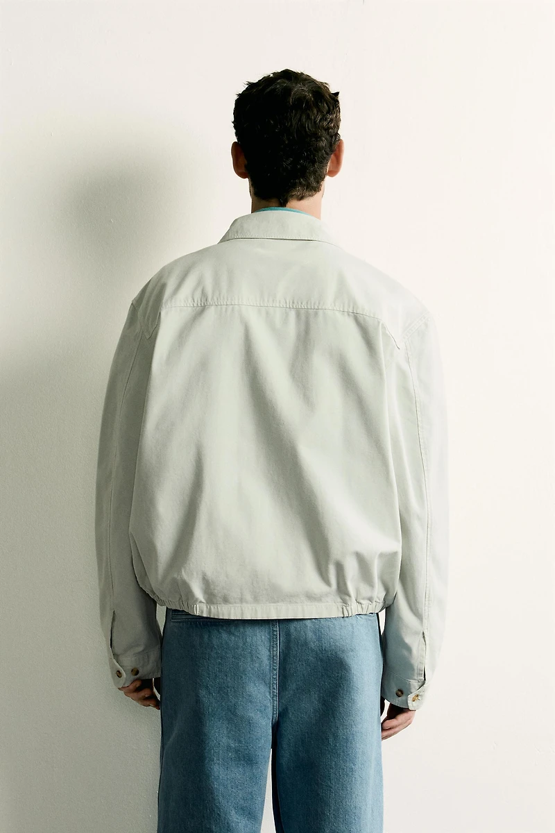 WASHED COTTON REGULAR FIT JACKET