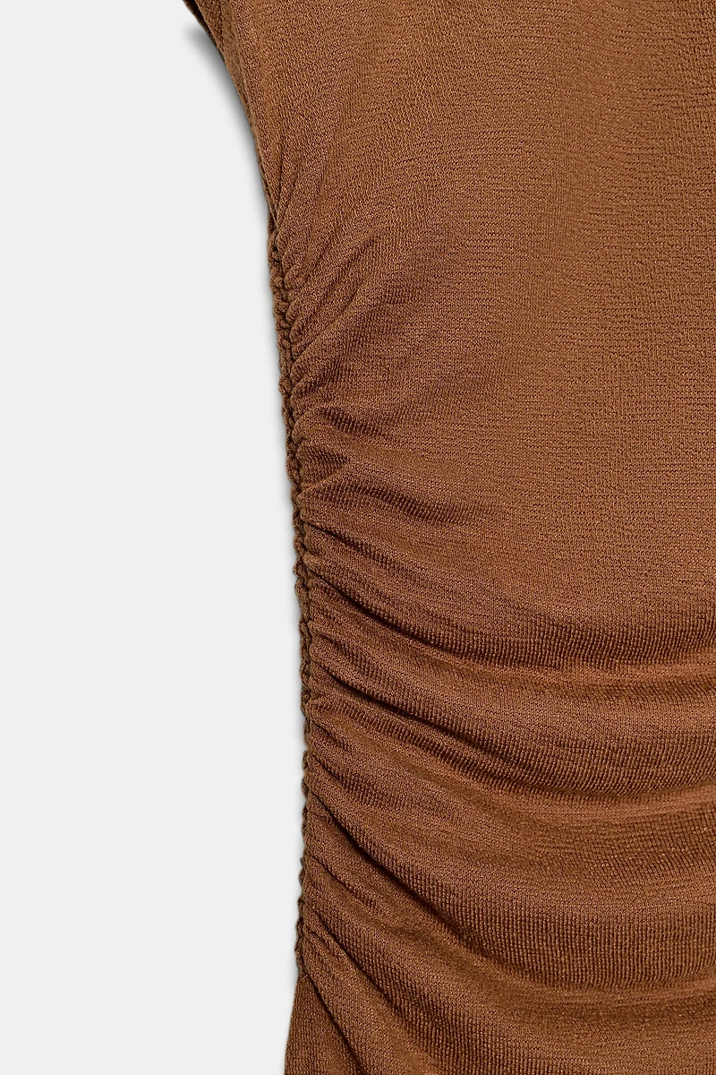 DRAPED MIDI DRESS