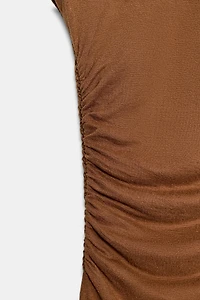 DRAPED MIDI DRESS
