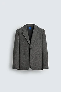 100% WOOL TEXTURED BLAZER AARON LEVINE X ZARA