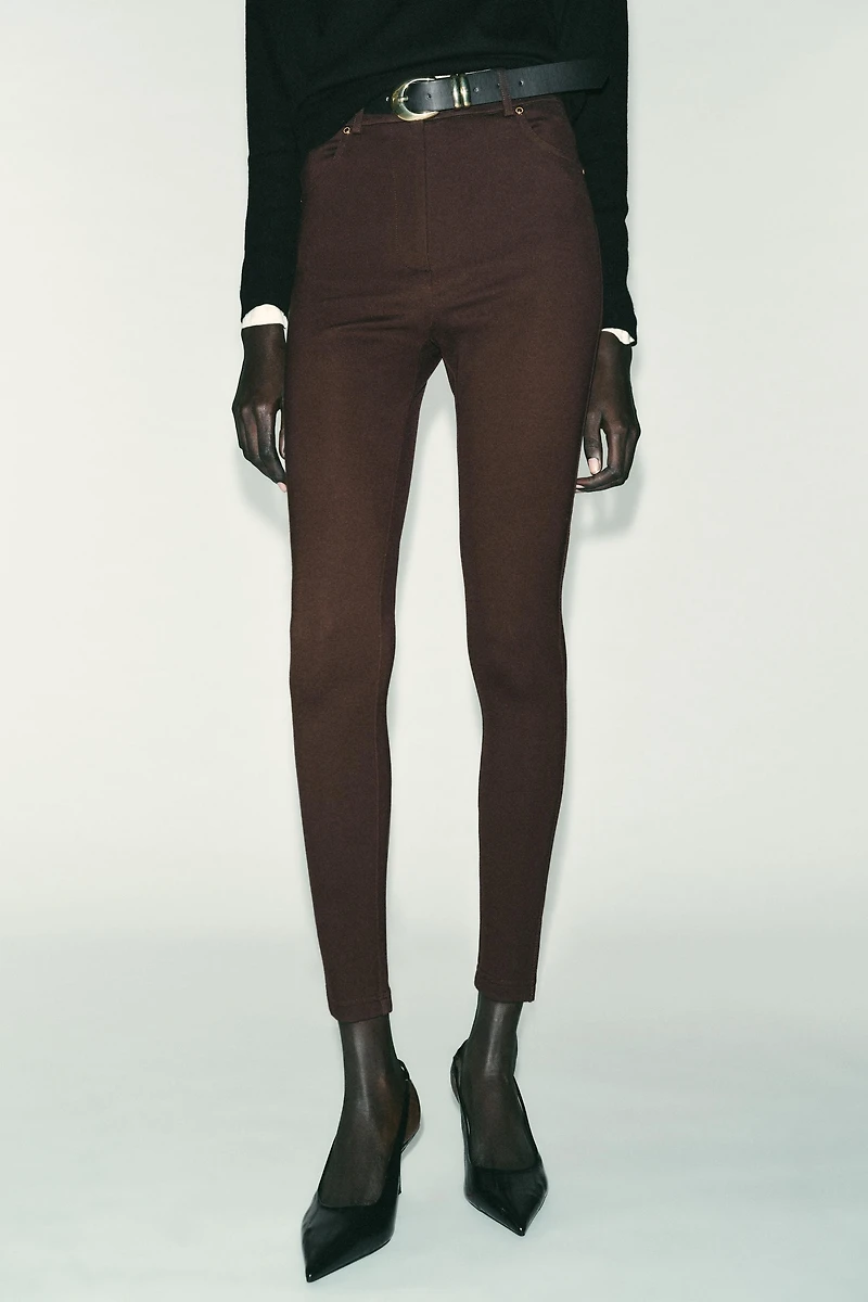 JEGGING TAILLE MI-HAUTE AVEC CEINTURE