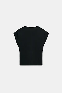 COTTON V-NECK T-SHIRT