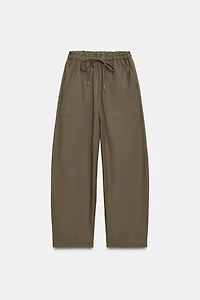 PANTALON TAPERED À TAILLE ÉLASTIQUE