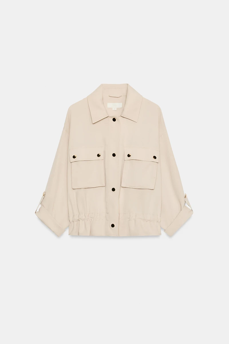 ROLLED-SLEEVE SAFARI JACKET