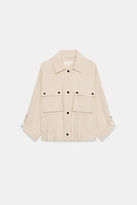 ROLLED-SLEEVE SAFARI JACKET