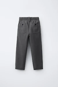 TEXTURED STRETCH PANTS