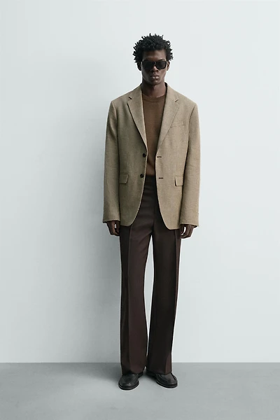 HOUNDSTOOTH LINEN-COTTON BLAZER