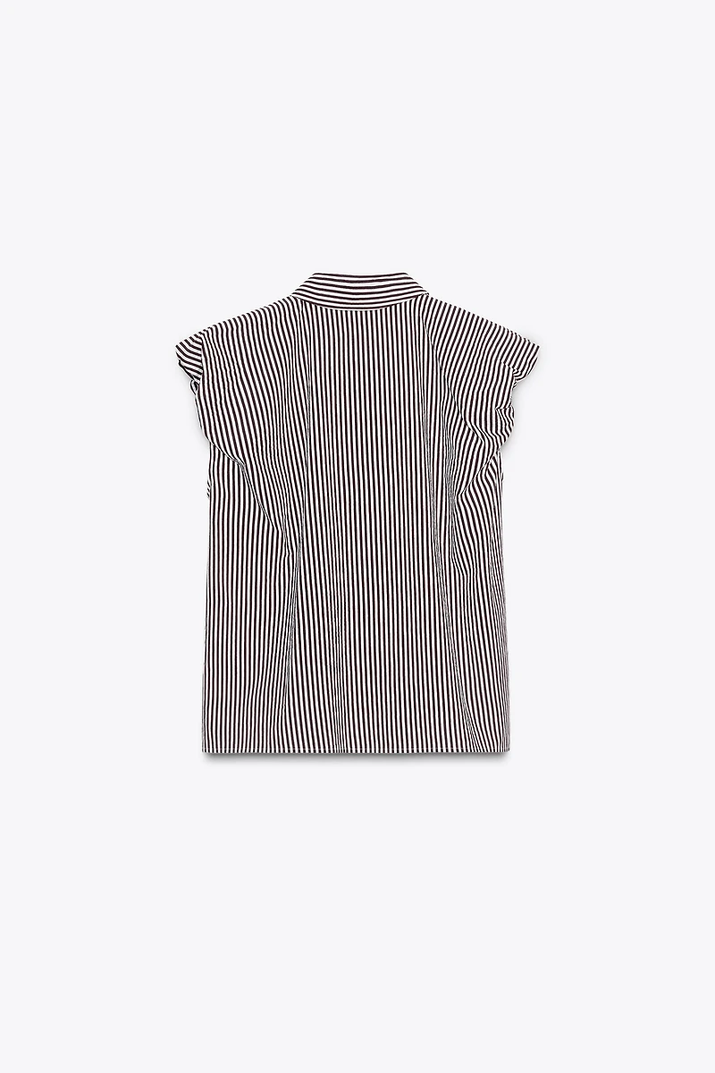 STRIPED SLEEVELESS SHIRT