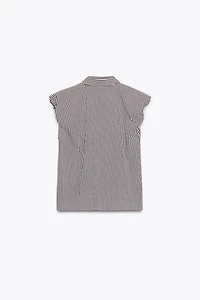 STRIPED SLEEVELESS SHIRT