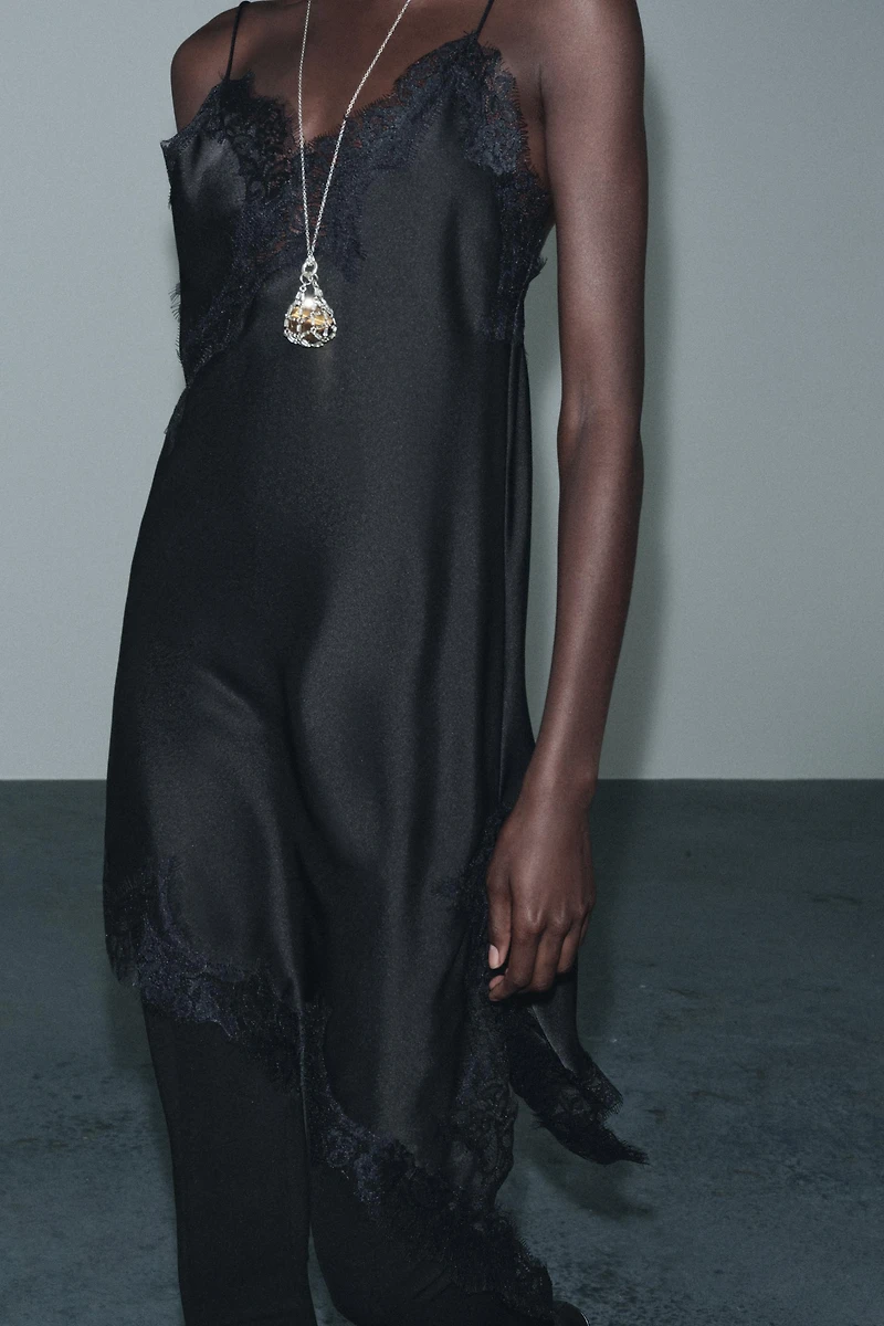 ZW COLLECTION ASYMMETRIC LACE DRESS