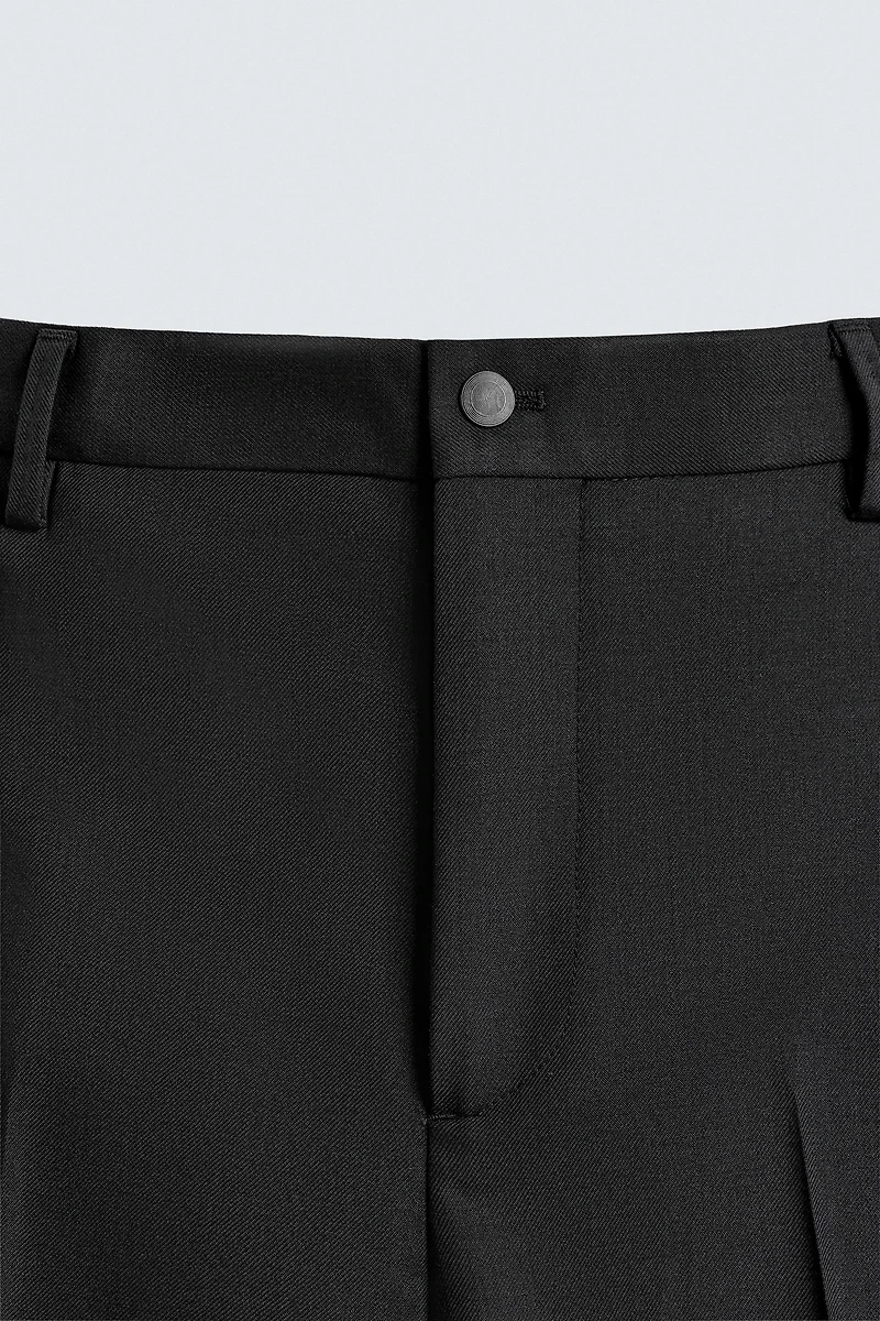 WOOL TUXEDO SUIT PANTS