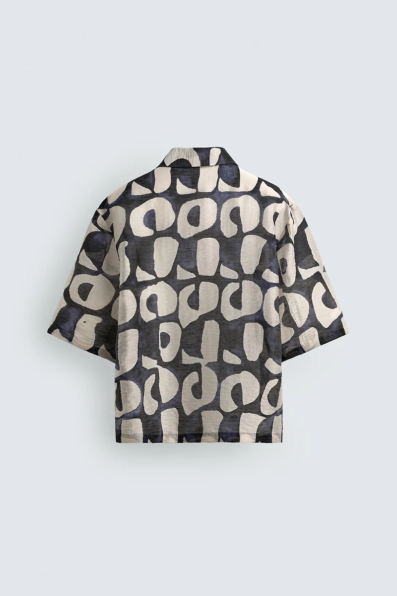CHEMISE À IMPRIMÉ GÉOMÉTRIQUE