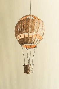 ABAT-JOUR PLAFONNIER ENFANT MONTGOLFIÈRE ROTIN