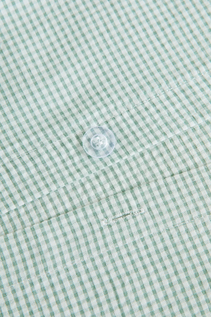 CHECK SEERSUCKER DUVET COVER