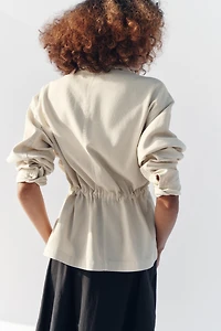 VESTE SAFARI COL EN CROCHET