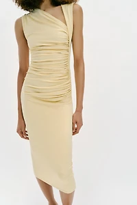 DRAPED MIDI DRESS