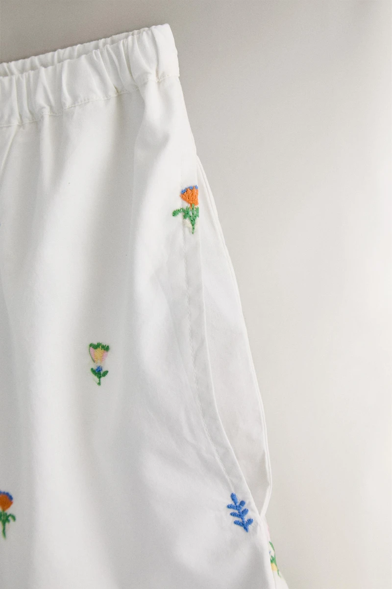 SHORT COTON MINI-FLEUR