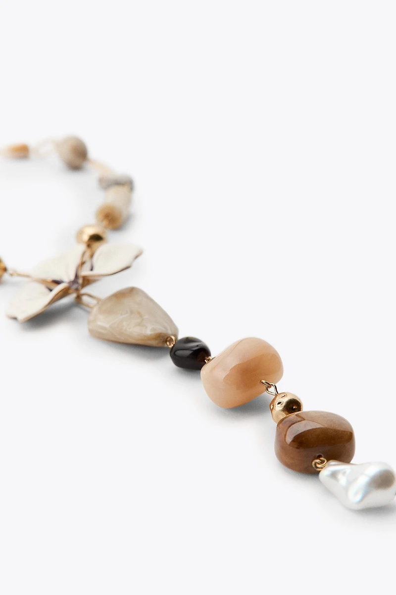 FLOWER STONE NECKLACE
