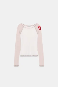 COMBINATION SEMI-SHEER T-SHIRT