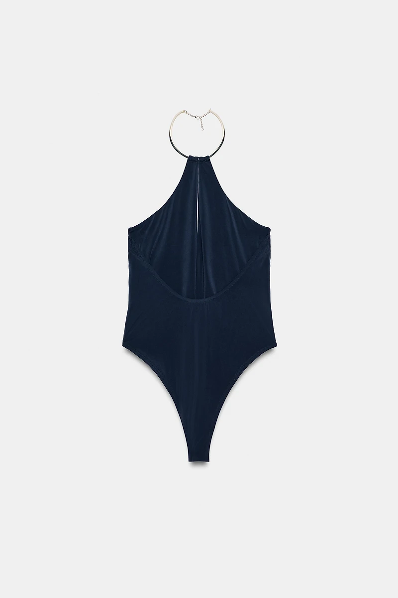 CHOKER HALTER BODYSUIT