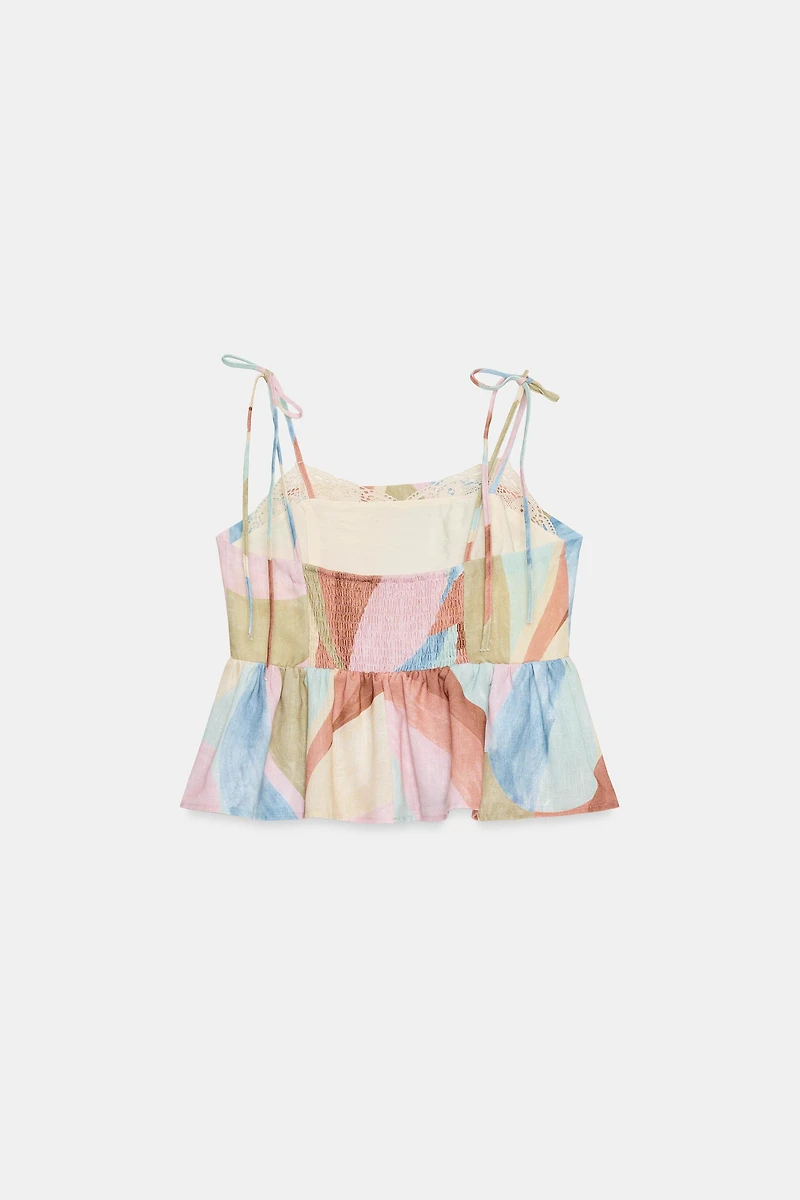 PRINTED STRAP TOP