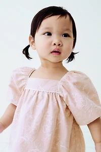 EMBROIDERED LACE SHIRT AND BLOOMERS SET