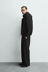 WIDE FIT NEOPRENE EFFECT PANTS