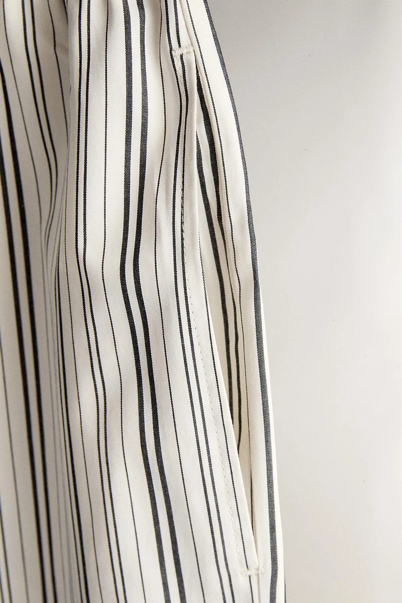STRIPED COTTON TROUSERS