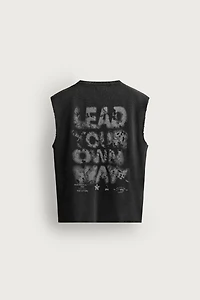 WASHED GRAPHIC KNIT TANK TOP