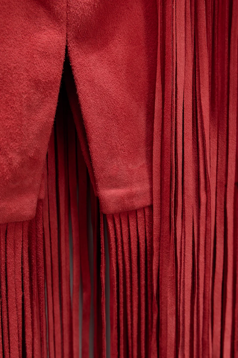 LIMITED EDITION SUEDE FRINGE SKIRT
