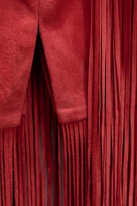 LIMITED EDITION SUEDE FRINGE SKIRT