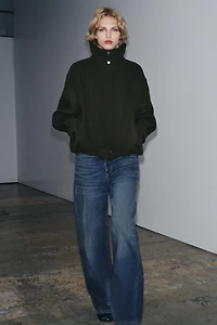 BLOUSON BOMBER MINIMAL AVEC LAINE ZW COLLECTION