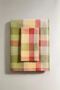 CHECK PRINT COTTON TABLECLOTH