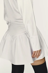 SHORT COMBINATION BATWING SLEEVE DRESS