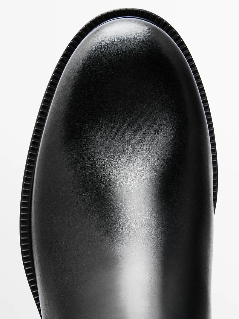 Bottines nappa élastiques