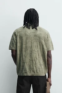 RELAXED FIT JACQUARD KNIT POLO SHIRT