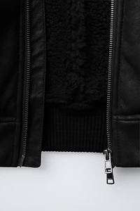 DOUBLE-FACED hoodie JACKET