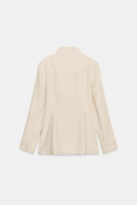 VESTE CINTREE EPAULETTES AVEC LIN