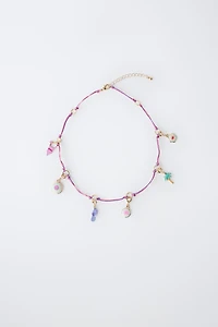 INTERCHANGEABLE MULTI-CHARM NECKLACE