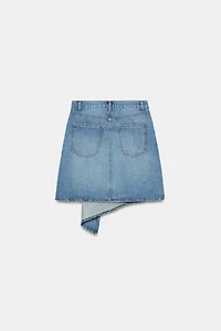TRF ASYMMETRIC DENIM SKIRT