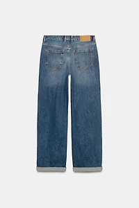 Z.07 RELAXED FIT HIGH WAISTED TURN-UP JEANS