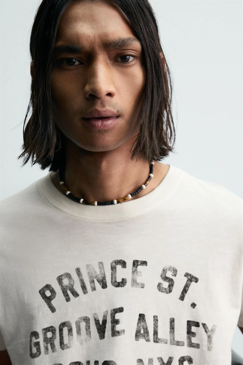 WASHED TEXT BOXY FIT T-SHIRT
