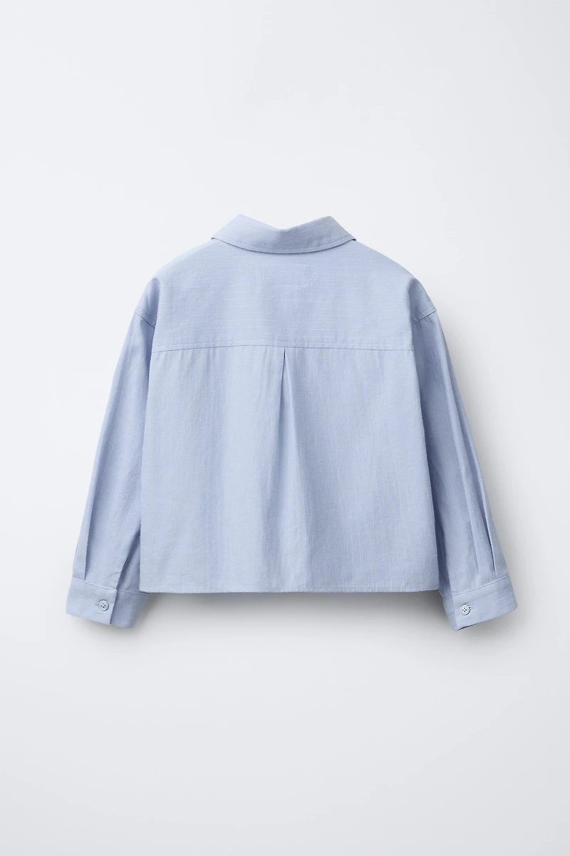 STRIPED CROPPED SHIRT