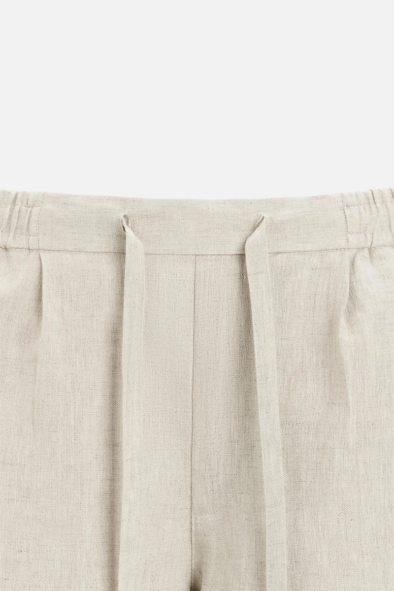 100% LINEN SHORTS